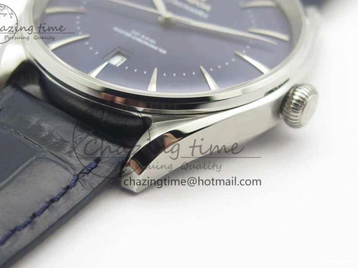 0228 Upgraded Seamaster Edizione Venezia SS Best Edition Blue Dial On Leather Strap A 8121